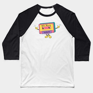 Music cassette man - Sound Baseball T-Shirt